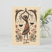 Carte postale - Libra Celestial Zodiac Art (Debout devant)