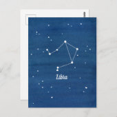 Carte Postale Libra Constellation Night Sky (Devant / Derrière)