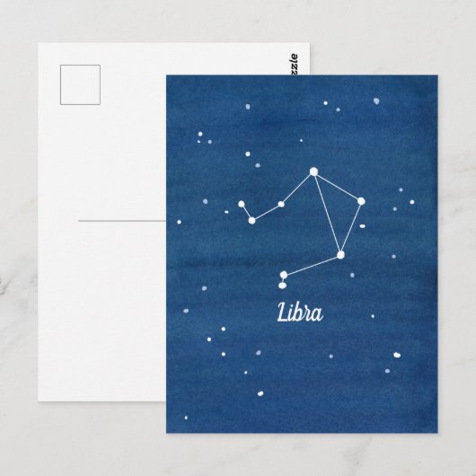 Carte Postale Libra Constellation Night Sky (Devant / Derrière)
