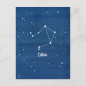 Carte Postale Libra Constellation Night Sky (Devant)