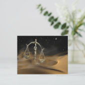 Carte postale Libra dans le désert (Debout devant)