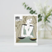Carte Postale Libra the Scales Zodiac (Debout devant)