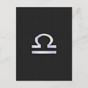Carte Postale Libra Zodiac Connexion sur le décor de peau de ser