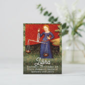 Carte Postale Libra Zodiac Signal Échelles Anniversaire (Debout devant)