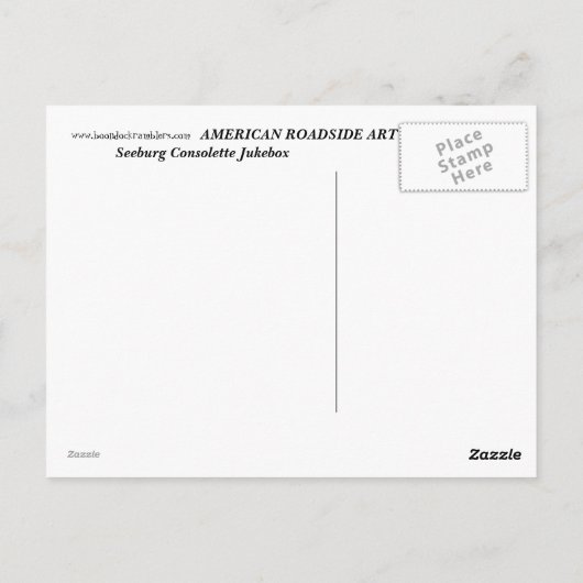 Carte postale Librairie (Dos)