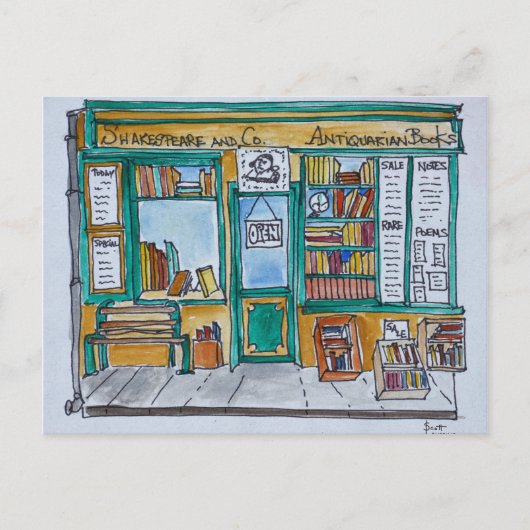 Carte Postale Librairie Shakespeare & Co. | Seine, Paris (Devant)
