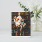 Carte Postale Librarian Pin Up (Debout devant)