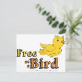 Carte Postale Libre comme un oiseau Libre comme un oiseau Jaune (Debout devant)