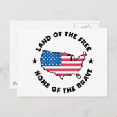 Carte Postale Libre et courageux (Devant / Derrière)