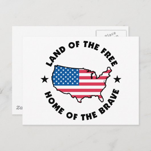 Carte Postale Libre et courageux (Devant / Derrière)