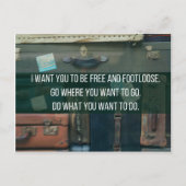 Carte Postale Libre et libre (Devant)