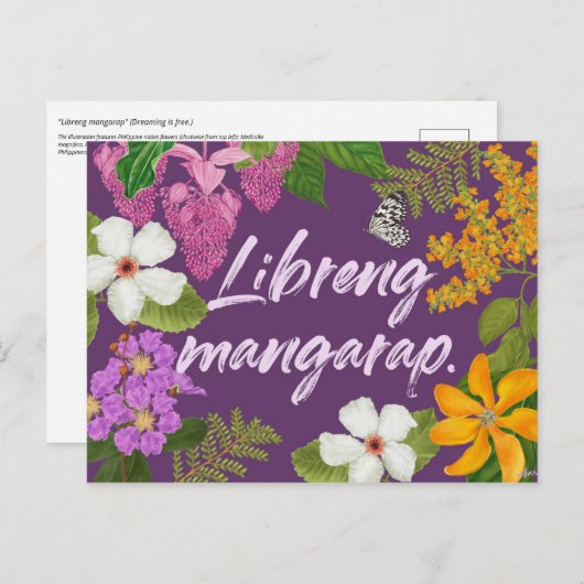 Carte Postale "Libreng mangarap" Motivationnel philippin (Devant / Derrière)