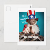 Carte Postale L'ICE veut vos armes (Devant / Derrière)