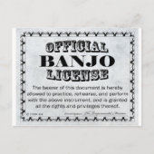 Carte Postale Licence Banjo (Devant)