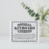 Carte Postale Licence de clavier (Debout devant)