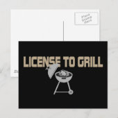 Carte Postale Licence de grill (Devant / Derrière)