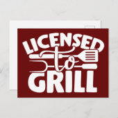 Carte Postale Licence De Grill (Devant / Derrière)