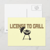 Carte Postale Licence de grill (Devant / Derrière)