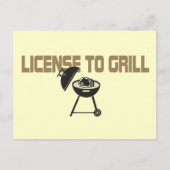 Carte Postale Licence de grill (Devant)
