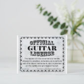 Carte Postale Licence de guitare (Debout devant)
