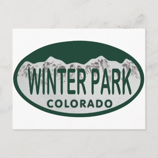 Carte Postale Licence de parc d'hiver ovale (Devant)