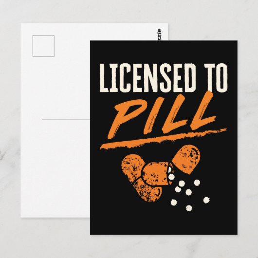 Carte Postale Licence de pilule Pharmacy Tech CPhT (Devant / Derrière)