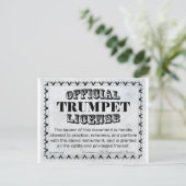 Carte Postale Licence de trompette (Debout devant)