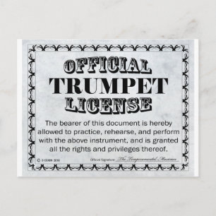 Carte Postale Licence de trompette