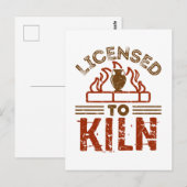 Carte Postale Licence pour Kiln Pottery Maker Céramics (Devant / Derrière)