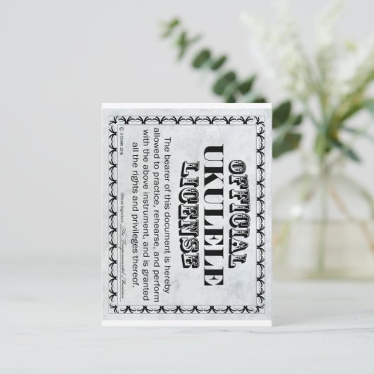 Carte Postale Licence Ukulele (Debout devant)