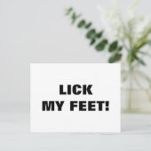 CARTE POSTALE LICK MES PIEDS (Debout devant)