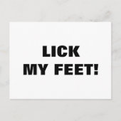 CARTE POSTALE LICK MES PIEDS (Devant)