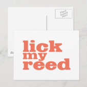 Carte Postale Lick my Reed (Devant / Derrière)