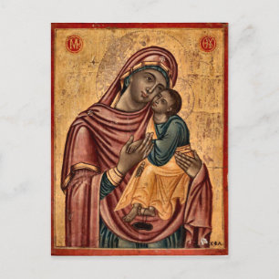 Carte Postale L'icône Theotokos et Christ Child