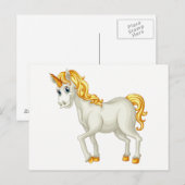 Carte postale licorne (Devant / Derrière)