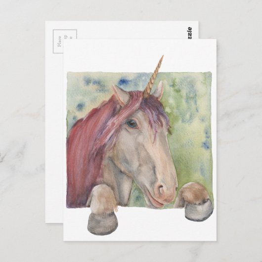 Carte Postale Licorne (Devant / Derrière)