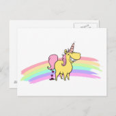 carte postale licorne (Devant / Derrière)