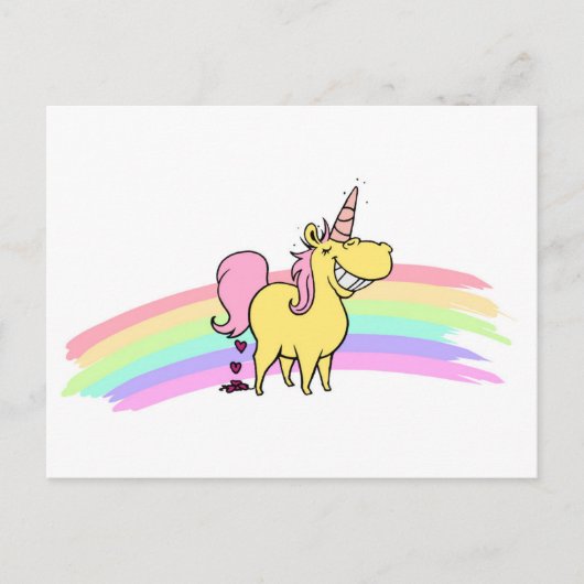 carte postale licorne (Devant)