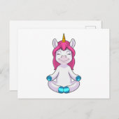 Carte Postale Licorne à méditer en position assise (Devant / Derrière)