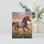 Carte Postale licorne Appaloosa  (Debout devant)