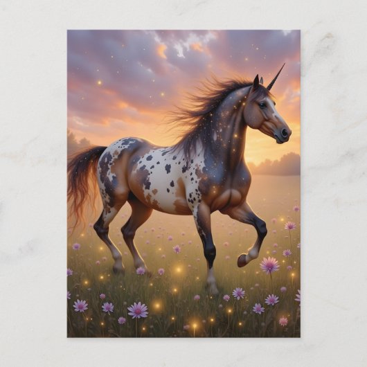 Carte Postale licorne Appaloosa  (Devant)