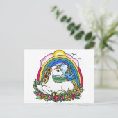 Carte Postale Licorne & Arc-en-ciel (Debout devant)