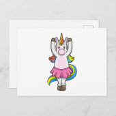 Carte Postale Licorne au ballet avec jupe (Devant / Derrière)