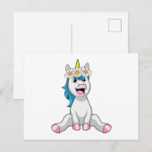 Carte Postale Licorne aux fleurs Daisy (Devant / Derrière)