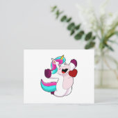 Carte Postale Licorne avec cœur (Debout devant)