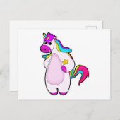 Carte Postale Licorne avec étoile (Devant / Derrière)