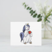 Carte Postale Licorne avec fruit de fraise (Debout devant)