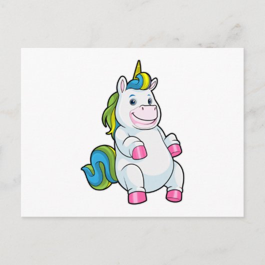 Carte Postale Licorne avec gros Ventre (Devant)