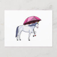 Licorne avec parapluie