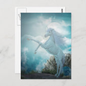 Carte Postale licorne bleue (Devant / Derrière)